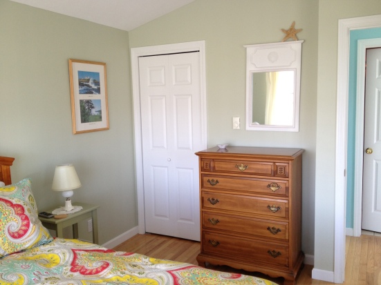 Wells Vacation Rental Master Bedroom with Queen Bed, Ocean View and TV