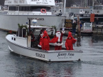 Santa Arrives by Lobster Boat at Kennebunkport's Christmas Prelude